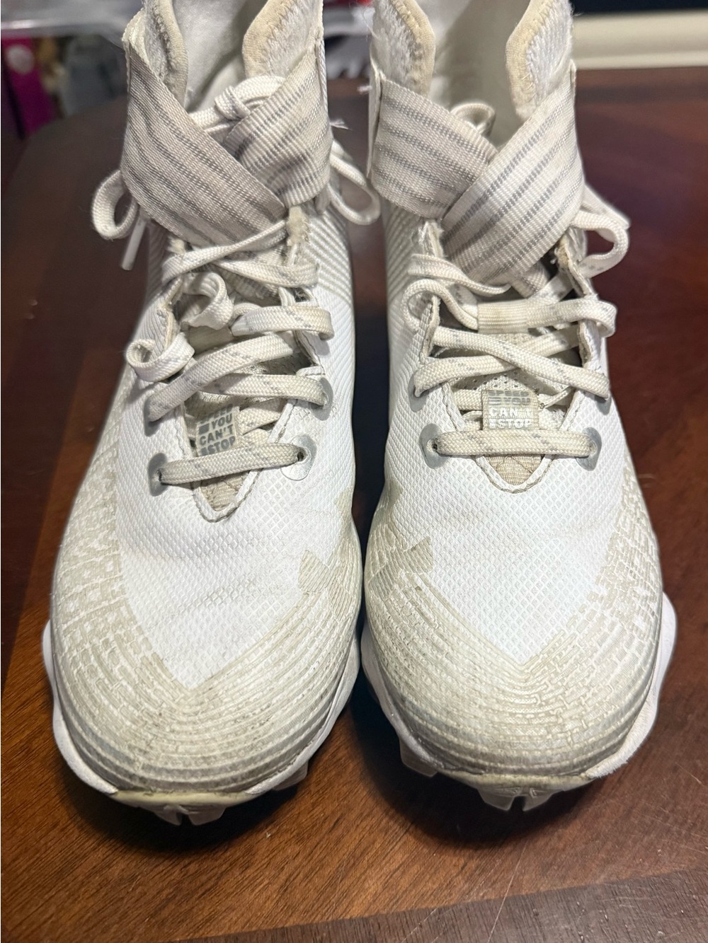 Under Armour White Kids cleats